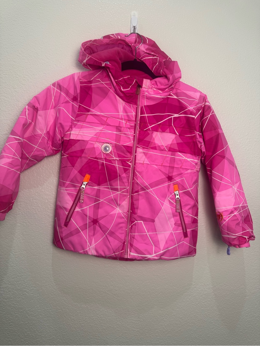 Obermeyer Aurora Girls 7 Pink Ski Jacket I-Grow Insulated Snowboard 51000